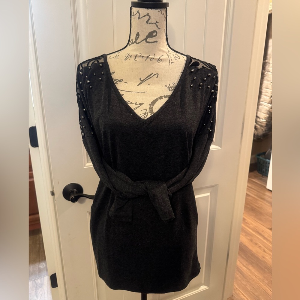 Women’s beaded & lace sweater
